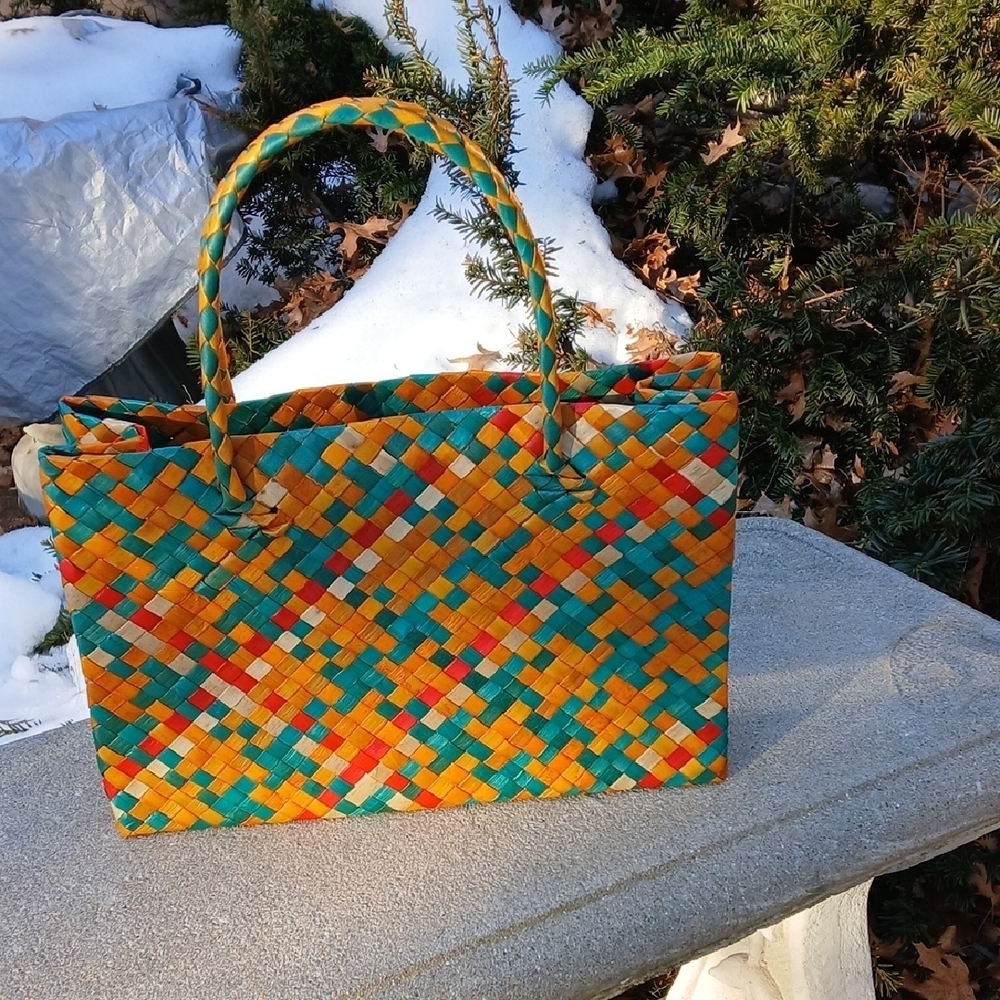 Pandon Straw Woven Handbag Vintage - Picture 1 of 12